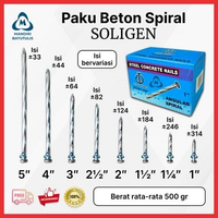 Paku Beton Putih Spiral SOLIGEN Paku Tembok Kayu - Paku Ulir 2.5cm 3cm 4cm 5cm 6cm 7cm 4cm