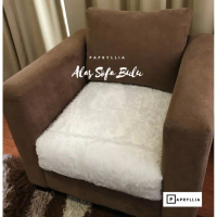 Alas Sofa Bulu Rasfur Ukuran 95x75cm ( Putih )
