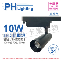 【Philips 飛利浦】2入組 LED ST033T 10W 4000K 自然光 24D 全電壓 黑殼 軌道燈_PH430932
