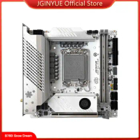 JGINYUE B760i Motherboard LGA 1700 Support Intel Core 12th 13th DDR4 3200mhz RAM Latest mini itx B760i-Snow Dream