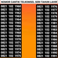 KARTU SIMPATI CANTIK NOMOR CANTIK SIMPATI PERDANA TELKOMSEL 0812345 SERI TAHUN LAHIR