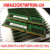 1 Pcs 16G 16GB For SK Hynix RAM 2RX8 PC4-2400T DDR4 2400 ECC REG RDIMM HMA82GR7MFR8N-UH