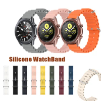 20/22mm Ocean Silicone Strap For Samsung Galaxy Watch 6 40mm 44mm Watch6 Classic / Watch3 / Watch4 / Watch5 / Active 2 /Gear S3