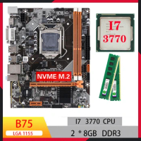 B75 lga 1155 motherboards Core i7 3770 cpu lga 1155 ddr3 Memory 16gb ram motherboard combo kit for pc gaming