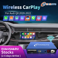 Wireless Apple CarPlay Box For Audi Q8 MIB3 2020-2022 Car Play Android Auto Mirror Navigation Support Front View Reverse Camera