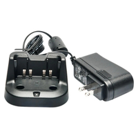 BC240 ที่ชาร์จแบบตั้งโต๊ะและอะแดปเตอร์ปลั๊กไฟ AC 100‑240V สำหรับวิทยุสื่อสาร Icom IC V86 U86 BP298 H