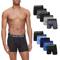【Calvin Klein 凱文克萊】男內褲 五件組 Bold Logo Boxer 輕盈合身 四角/平口褲/CK內褲(二款任選)