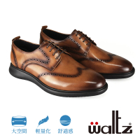 【Waltz】上班族首選 超寬楦系列 輕量舒適皮鞋 紳士鞋(514079-06 華爾滋皮鞋)