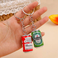 Móc khóa lon bia mô phỏng – móc khóa hình lon bia, phụ kiện trang trí sảng khoái cho balo cặp đôi