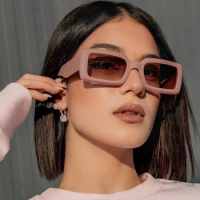 Retro Women Sunglasses Small Square Frame Anti UV400 Men Sun Glasses Fashion Rectangle Eyepieces Photochromic Lenses Woman