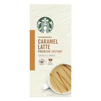 【STARBUCKS 星巴克】即溶咖啡粉-焦糖拿鐵 5入一盒 - 英國版 VIA Premium Coffee Mix