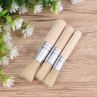 3 Pcs Stencil Brush Acrylic Paint Brushes Bristle Oil Painting Tool Hollow Out Chalk