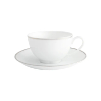 【LEGLE】如意濃縮咖啡杯底碟 銀邊(法國百年工藝)