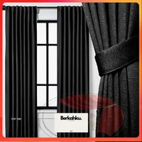 [PROMO PRODUK] Gorden Blackout Premium Polos Import Gordeng Jendela Dan Pintu Minimalis 6 Glombang P