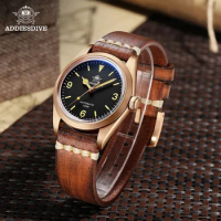 Addies Dive 2023 New Watches For Men 36mm Luminous 10Bar Bubble Mirror Pot Cover Glass CUSN8 Solid Bronze PT5000 Automatic Watch