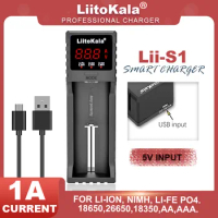 Liitokala Lii-S1 Rechargeable Battery Charger 18650 For 3.7V 21700 26650 20650 18350 AA AAA