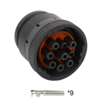 1 set Deutsch 9 pin HD16-9-1939P HD16-9-1939S waterproof auto connector Diagnosctic Tool circular Male Connector for Track J1939