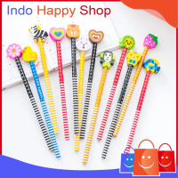 Pensil Karakter + Penghapus Pensil Lucu Ada penghapus Pensil Fancy Pensil Unik Karakter Souvenir 021