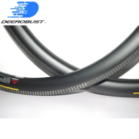 2019 3K TWILL brake track 38mm 700C TUBULAR Carbon Road Bicycle Wheel Rims 25mm Wide U Shape Bike Rim 20/24H UD MATTE