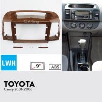 9 inch Car Fascia Radio Panel for Toyota Camry 2000-2006 Facia Dash Kit Install Adapter Bezel Console Plate Trim 9inch Cover
