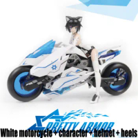 Pretty Armor PA Frame Arms Girl Fate White motorcycle + character + helmet + heels Assembled Action Figure Model Anime Toys Figu