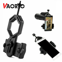 VAORLO Universal Camera Phone Holder For Monocular Binoculars Telescope Adapter Anti-Scratch Aluminum Alloy Shell