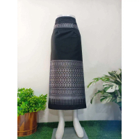 Artificial Silk Bag Fabric, Woven Pattern, Black, White, Ready-Made Bag Fabric with Hook Label.
