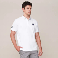 【oillio 歐洲貴族】男裝 短袖休閒POLO衫 商務POLO 素面POLO 防皺 透氣吸濕排汗 修身(白色 法國品牌)