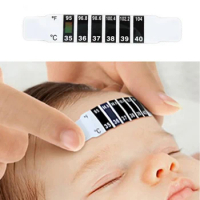 10/20Pcs Forehead Head Strip Thermometer Water Milk Thermometer Fever Body Baby Child Kid Test Temperature Sticker Baby Product