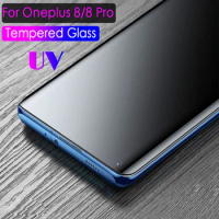 99D Nano Liquid UV Glass Case On OnePlus 7 7T 8 Pro Tempered Glass Screen Protector for OnePlus 7Pro Full Coverage Protect Glass