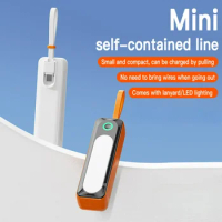 Mini Power Bank 5000mAh Portable Phone Charger PowerBank External Battery Universal Camping Emergency Charging Ribbon Light