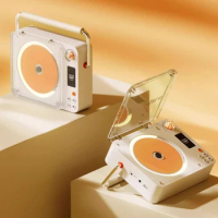 Portable CD player with bidirectional Bluetooth LED light effect, built-in speaker, CD music player, rechargeable infrared