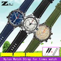 Nylon Watch Strap for timex Watch T2N721/720 TW2T76500 24*16mm band With Screw Rod and Tools Waterproof Men's accessories