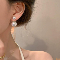 樂淘館「兩戴式」純銀耳釘法式珍珠耳環2024新款小眾設計感高級輕奢耳飾