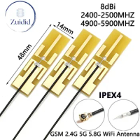 10pcs/1pc 8DBI 2.4G 5G 5.8G GSM WIFI PCB Antenna High Gain Dual Band Omnidirecational Ipex4 IPX IPEX/U.FL Connector Wi-Fi Router