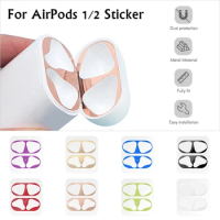 Dust Guard For AirPods 2 Case Box Sticker Inside Protector Earphone Film For AirPods 2 Air Pods 1 Cover Skin Sticker Metal