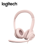 羅技 logitech USB耳機麥克風H390-玫瑰粉