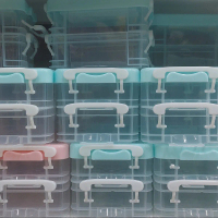 Kotak Penyimpanan Storage Box Drawer MR. DIY tempat photocard, manik-manik, dll