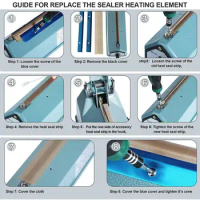 200/300/400mm Impulse Sealer Heat Wire High Temperature Cloth Set Element Strip Sealing Machine For SF-200 Sealing Machine