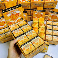 กล่องตาบอดขนมปัง Squishy น้ำตาล ชุด 8 ชิ้น เอนได้ช้า