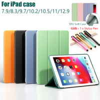 Smart Cover For iPad Mini 6 Case 2021 Mini 5 4 Case Silicone Cover for iPad 10.2 2021 9th 8th 7th Gen Pro 11 Air 2 9.7 2018 Capa