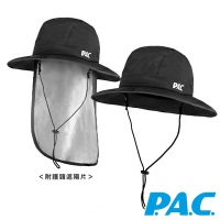 【PAC德國】GORE-TEX防水防風透氣防蚊盤帽PAC30441001黑/防曬抗UV/護頸遮陽片