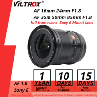 VILTROX 16mm 24mm 35mm 50mm 85mm F1.8 Full Frame Sony E Lens Large Aperture Ultra Wide Angle Auto Focus Sony E Mount Camera Lens