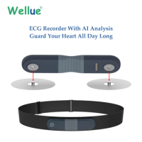 Wellue ER1 Arrhythmia Risks Electrocardiograph Pc Chest Ecg Band Device Heart Rate Ekg Monitor Portable Machine Ecg Recorder