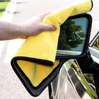 Towel Microfiber 30cm x 30cm & Sponge U Shape  Sponge Wax Tyre
