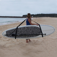 สายคล้องไหล่กระดานโต้คลื่นแบบปรับได้ใหม่ Carry Sling Stand Up Surfing Surf Paddle Board Carrier