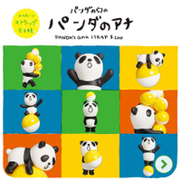 全套6款【日本進口】熊貓之穴的熊貓之穴 吉祥物 扭蛋 吊飾 轉蛋 公仔 熊貓之穴 - 827969