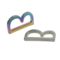 rainbow gray CNC TC4 Ti keychain titanium letter B snap Lock quick release opener Carabiner Key chain EDC FOB gift