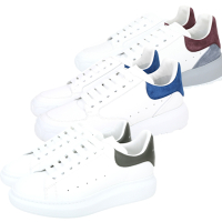 Alexander McQueen 男款 小牛皮繫帶厚底小白鞋-多款可選