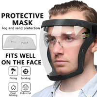 Work Protection Mask Full Face Protector Shield Transparent Facial Protective Outdoor Home Kitchen tools Full Face Shield